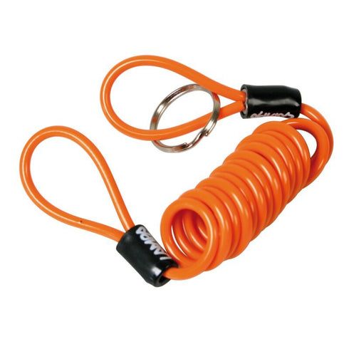 Cablu spiralat din otel Safety Reminder - 150cm - Portocaliu